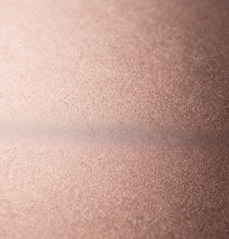 Macro photography of a high-quality rose gold textured surface, uniform soft lighting, sophisticated and minimalist, clean sharp focus, European / Spanish luxury feel.