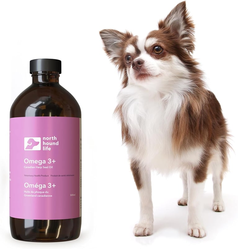 Pure Canadian Omega-3 Seal Oil for Dogs: EPA, DHA & Unique DPA. Boost Health & Vitality, Arthritis