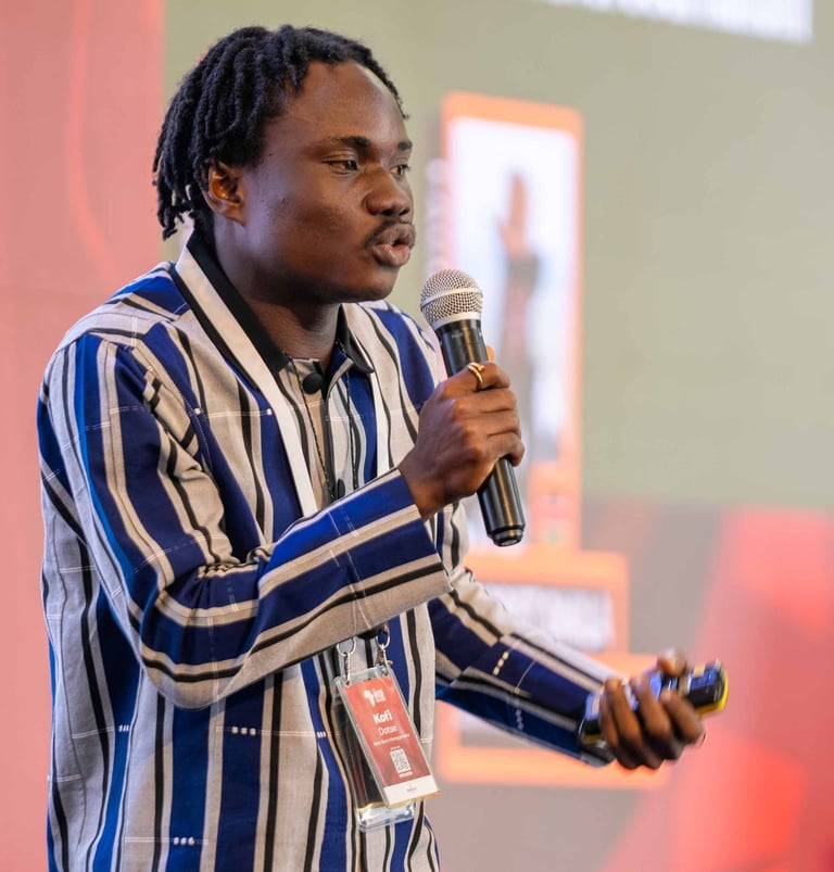 Kofi Dotse speaking at Africa Media Festival in Nairobi