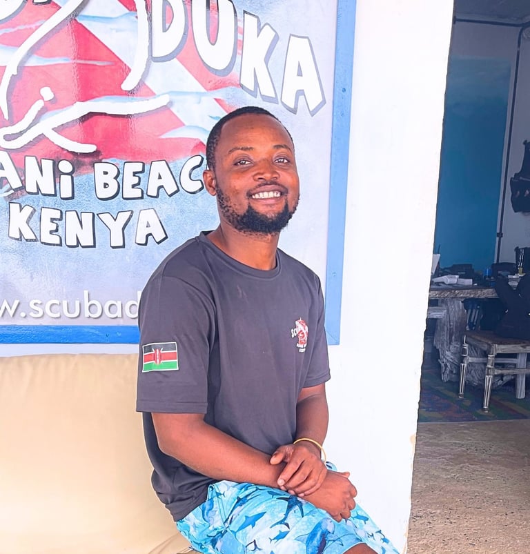 Scuba duka staff Salim Swaleh dive master and guide