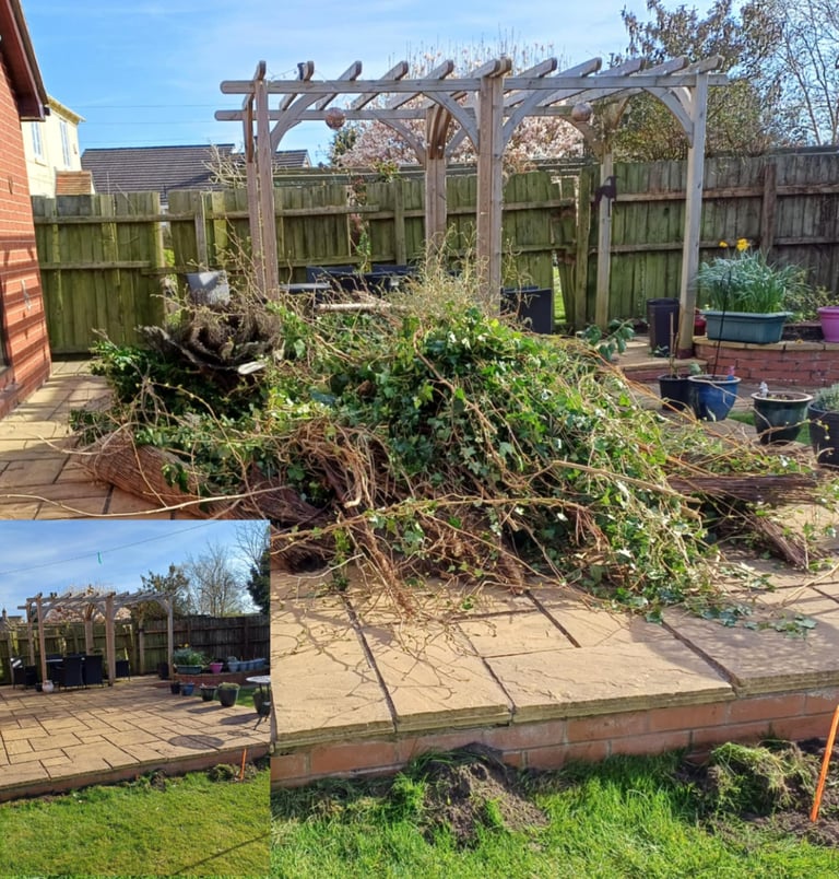 garden waste at a house in worcestershire