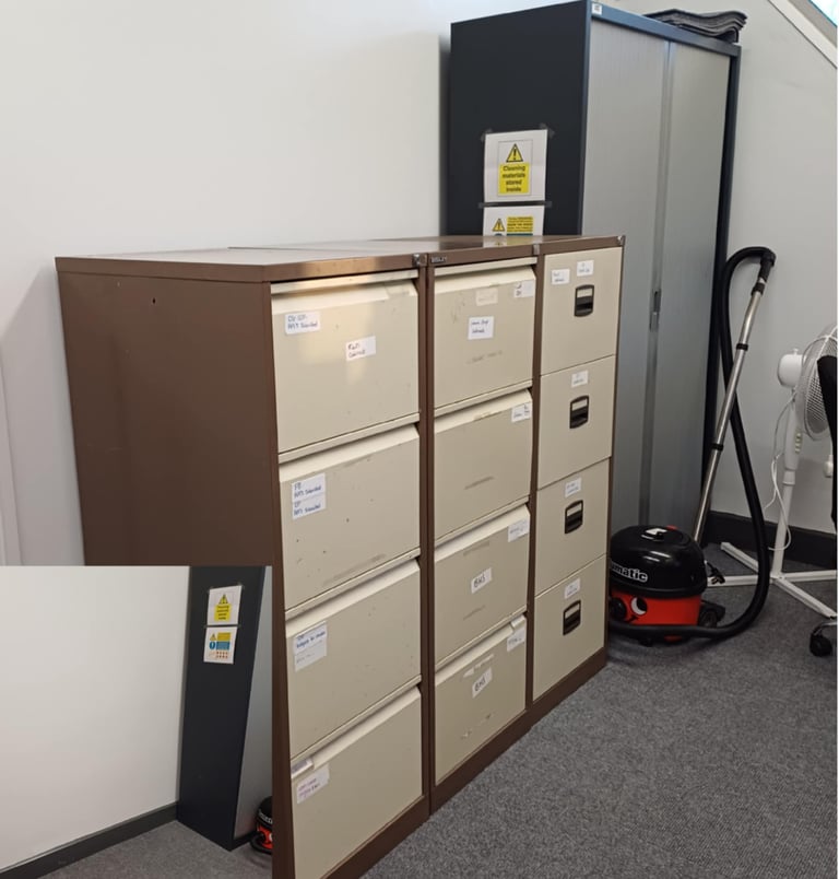 cabbinets removed from an office in the city of worcester