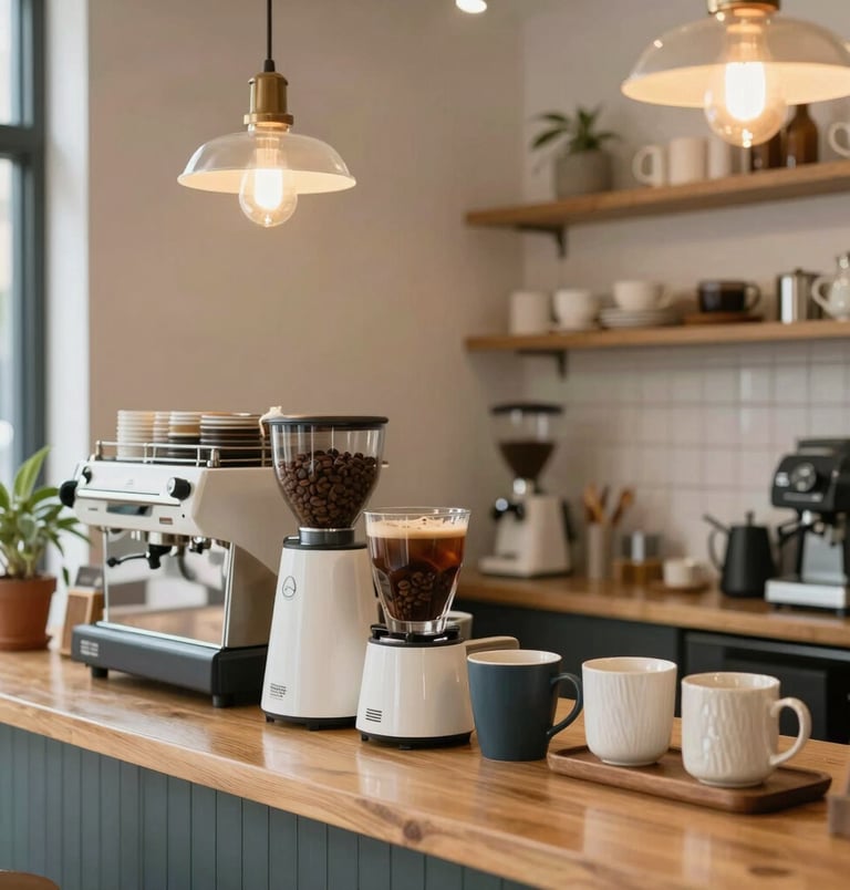 A steaming cup of rich coffee on a rustic wooden table with travel maps in the background