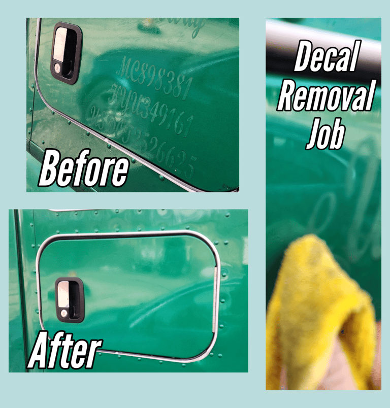 Vinyl Decal Removal Job
