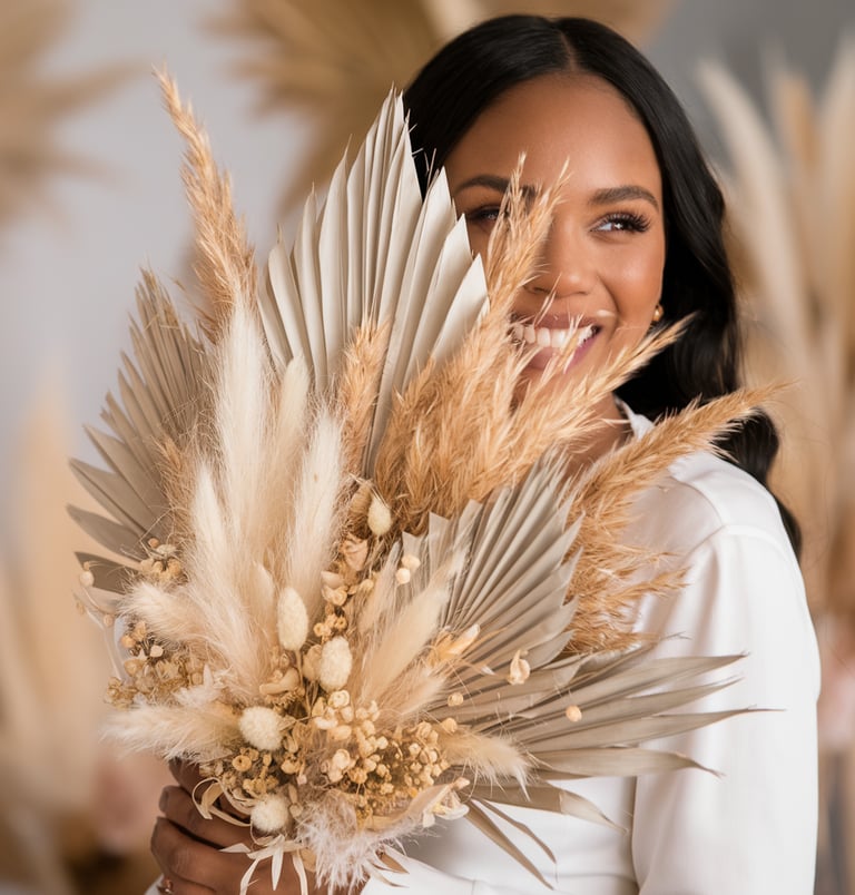 femme cadeau plaisir bonheur fleurs séchées