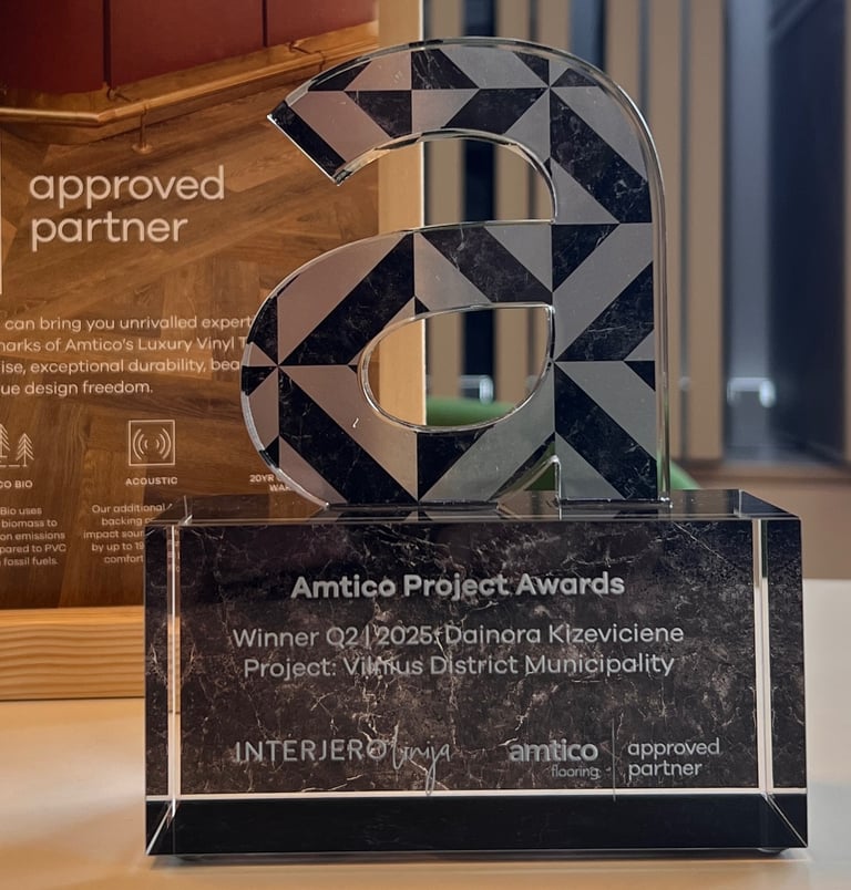 Amtico project award trophy