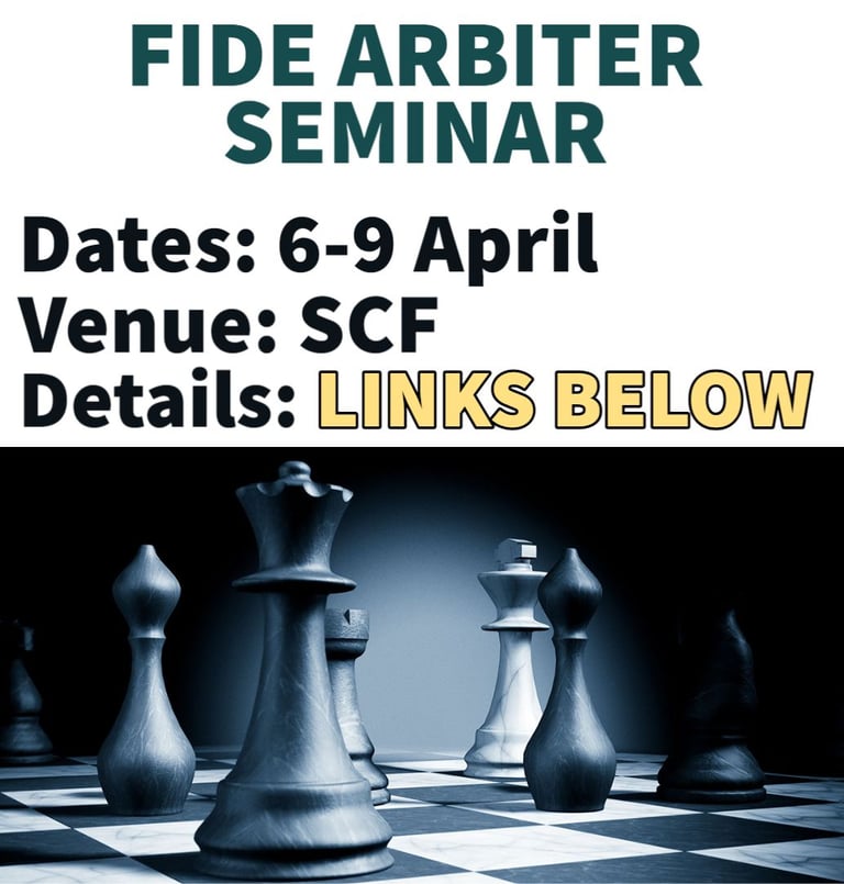 Chess FIDE Arbiters Seminars in Singapore, April 2023. Singapore Chess Federation. 