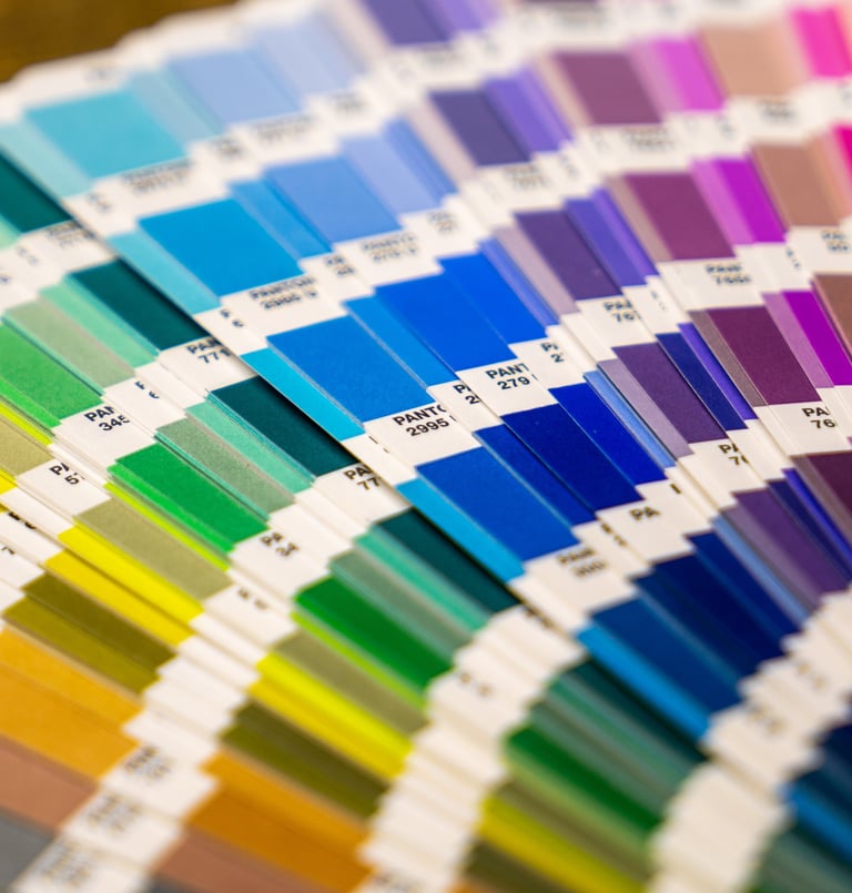 a bunch of color swatches with a variety of colors