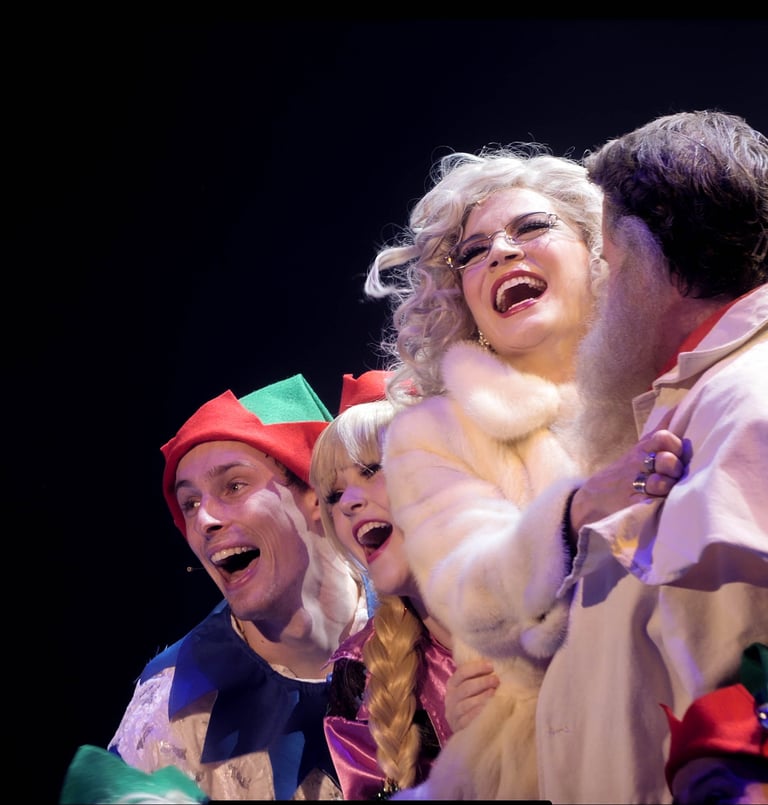 a group of people dressed in elf - like costumes