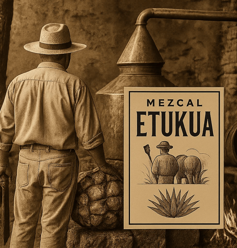 Maestro mezcalero revisando proceso de destilación tradicional de mezcal