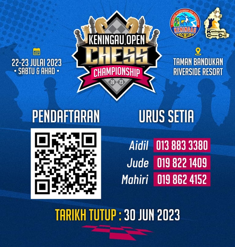 Keningau Open Chess Championship 2023, Riverside Resort, Sabah. Sabah Chess