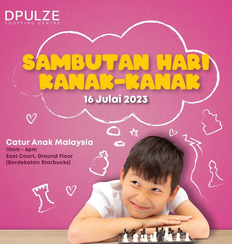 Pertandingan Catur Rapid Bawah 12 Tahun Sempena Sambutan Meraikan Kanak-Kanak 2023. Catur Malaysia