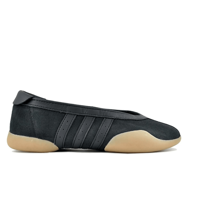 Adidas Taekwondo Mei ballet-style sneaker in black with gum sole, sleek lightweight shoe for chic fa