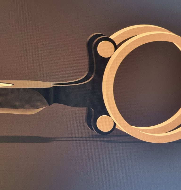 a pair of scissors and a pair of scissors