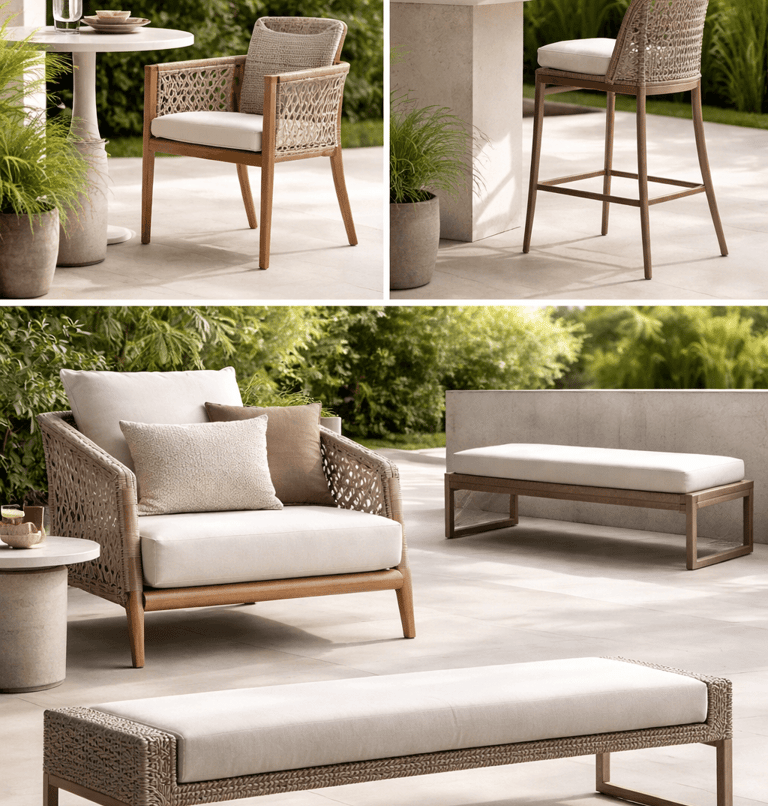 Móveis para casa: sofás, cadeiras, poltronas, mesas, balanços, banquetas, espreguiçadeiras, conchas