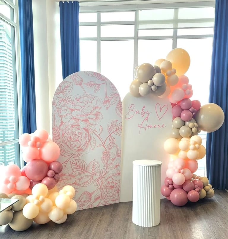 Baby Amore Balloon backdrop