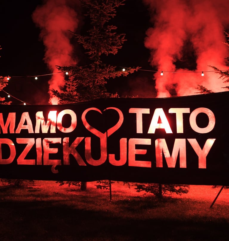 napis mamo tato dziękujemy nowoczesne podziękowania dla rodziców