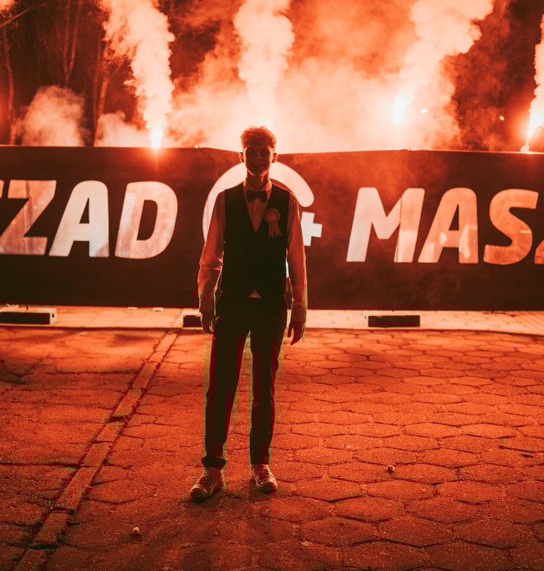 baner na 18 podświetlany napis pirotechniczny