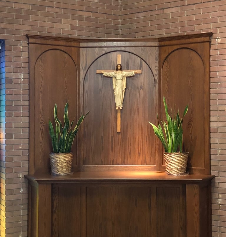 Custom made oak tabernacle for a metro Detroit Catholic church.