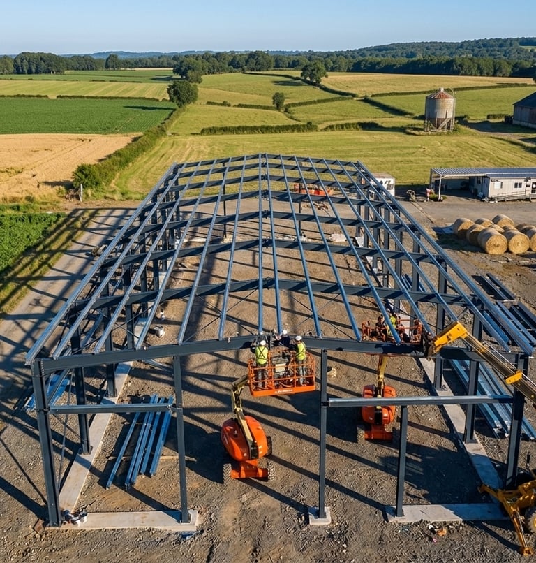 Charpente métallique hangar agricole