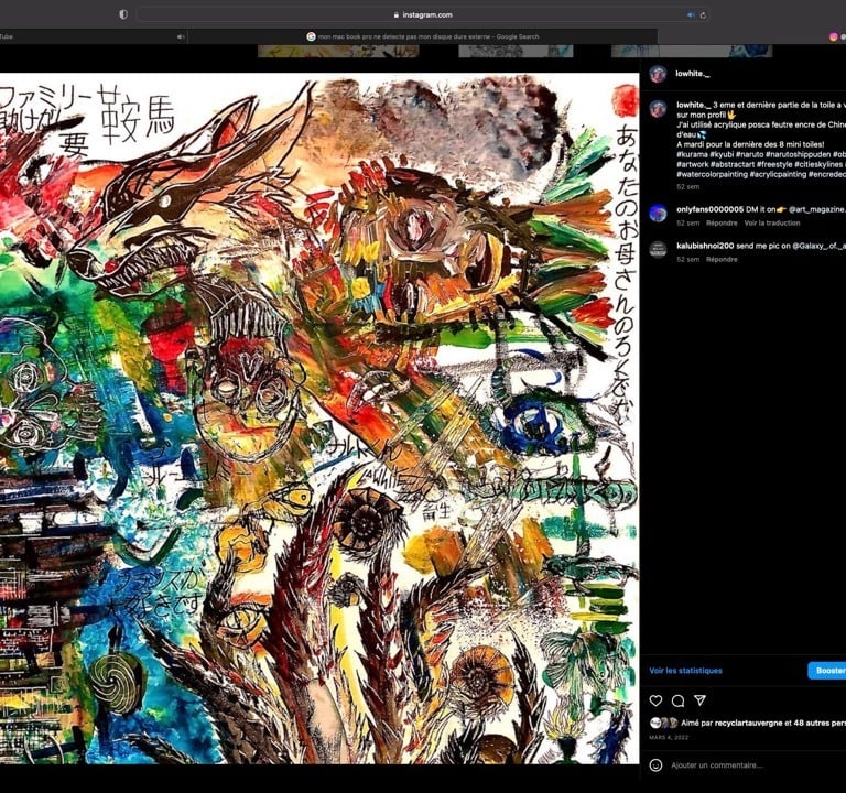 une peinture abstraite