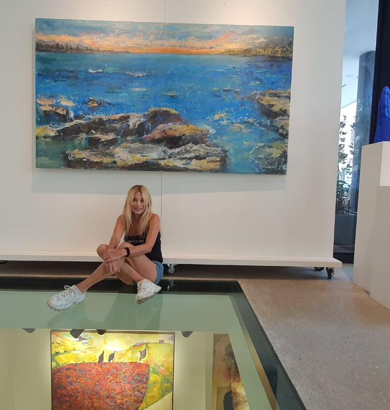 Jessy Tabet painting at Art Scene Gallery