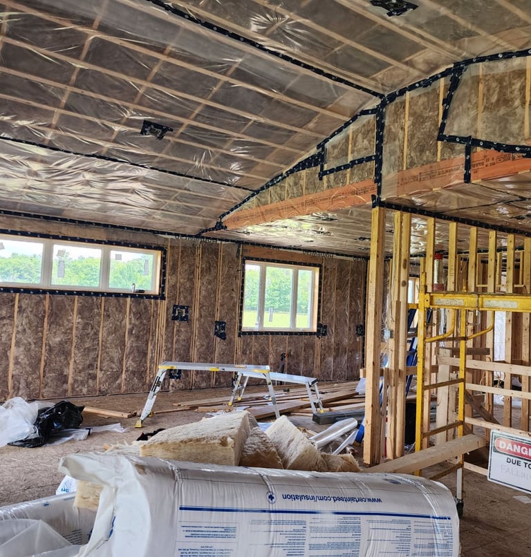 Batt Insulation with poly.