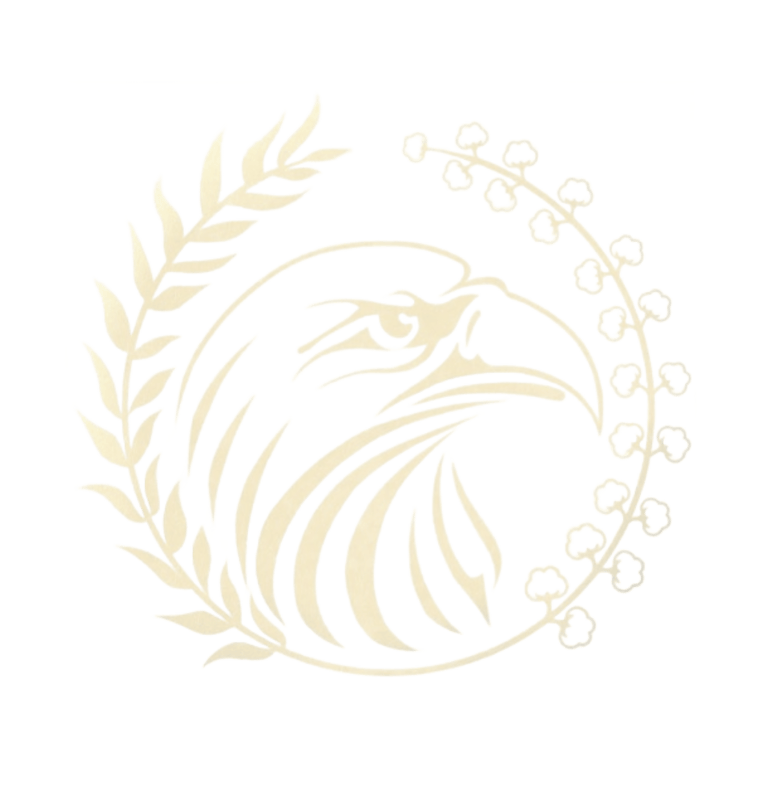 a golden eagle with a laurel and laurels