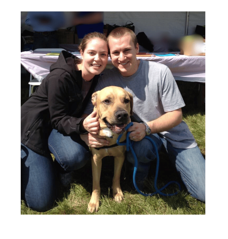 Balou happy and healthy on his adoption day!