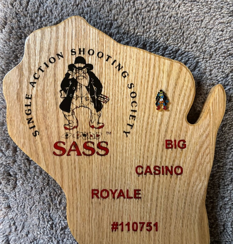 Wisconsin SASS Plaque with epoxy