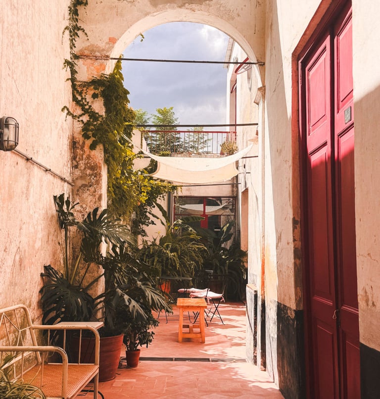 Passage in Colonia in Uruguay, South America