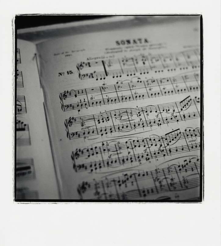 Beethoven's sonata book. Fine art analogue photography.  Creator: Slawek Dejneka