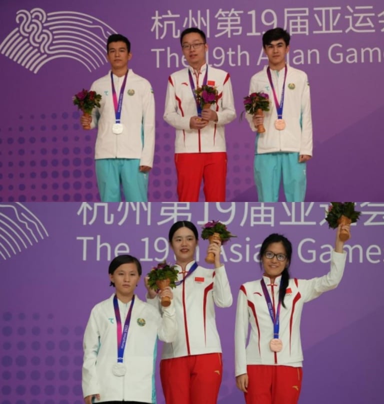 Asian Games: Wei Yi and Zhu Jiner clinch individual titles. Photos: Han Chuanhao, Xinhua News Agency