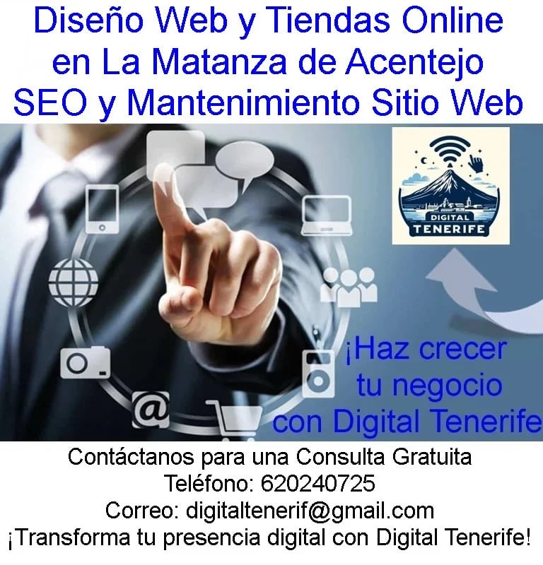 Tu Tienda Online o Tu diseño web en La Matanza de Acentejo Soporte Técnico a Domicilio