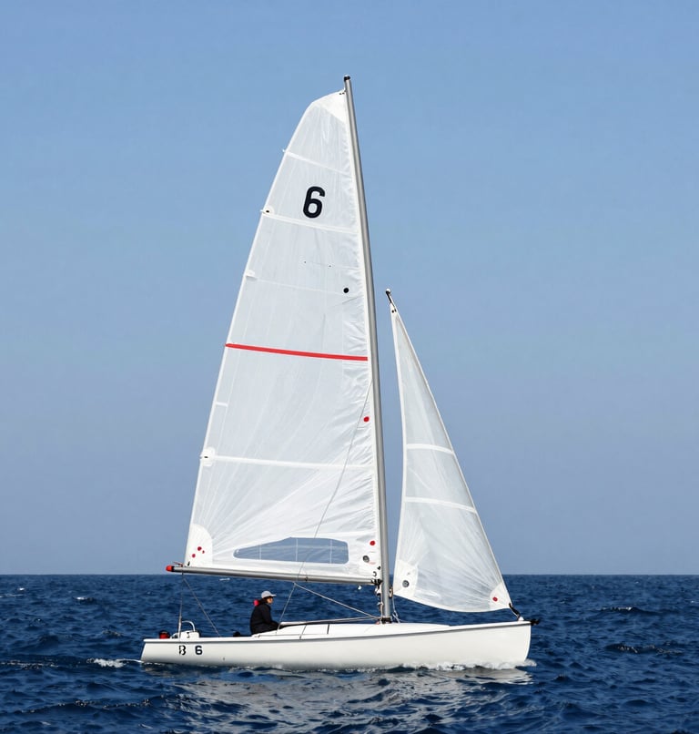 A modern motorboat speeding across the lake, creating a white spray.