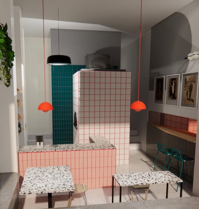 restaurant-interior-design-teal-red