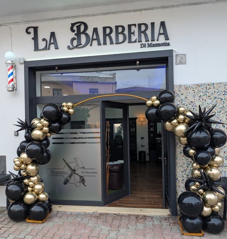 Insegna e Vetrofania di un barbiere