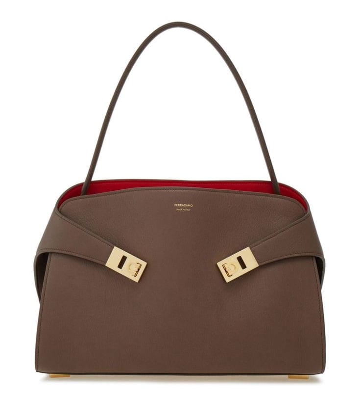 Small Hug Leather Top Handle Bag