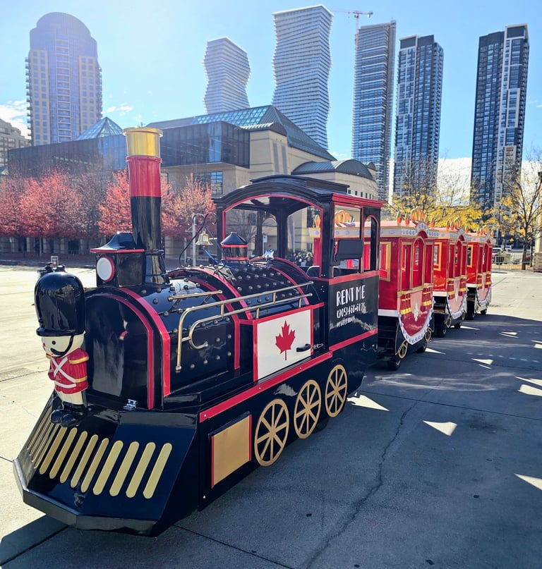 Trackless train for rent delivering across Ontario and Toronto GTA