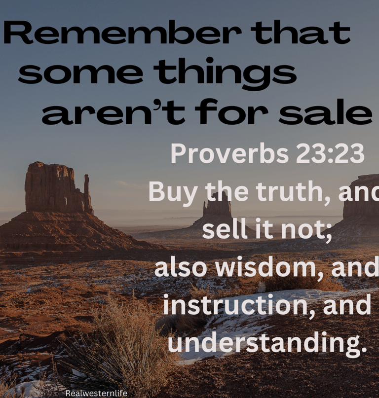 realwesternlife.com the code of the west remember that some things aren't for sale