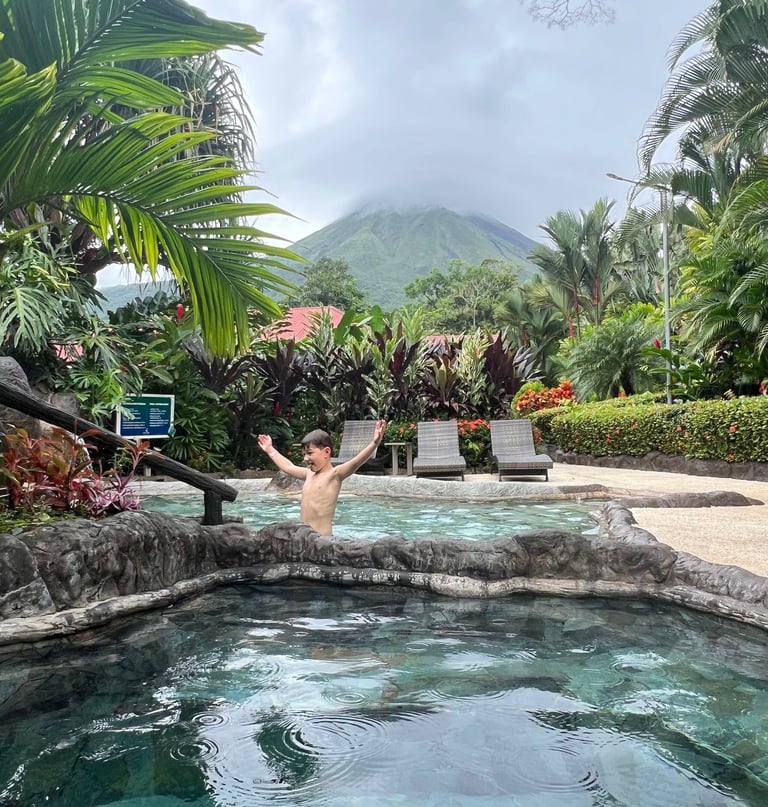 Hotel Los Lagos La Fortuna swimming pool with volcano view