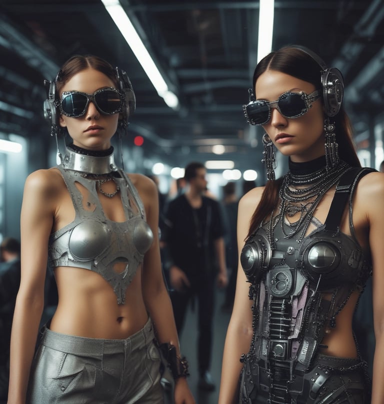 dos chicas vestidas para festivales techno rave 2026