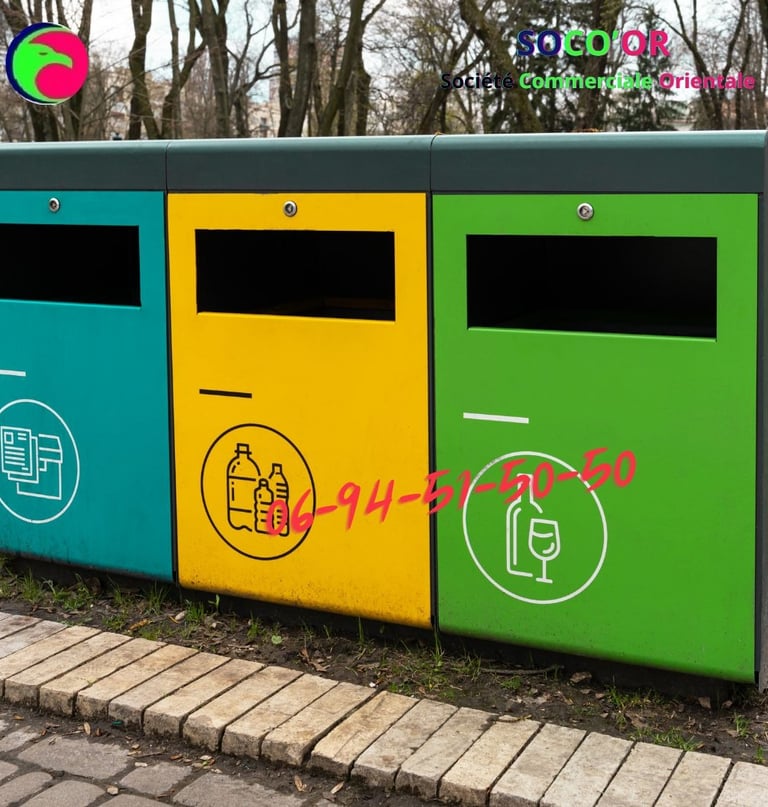 Poubelle Tri sélectif métallique Maroc