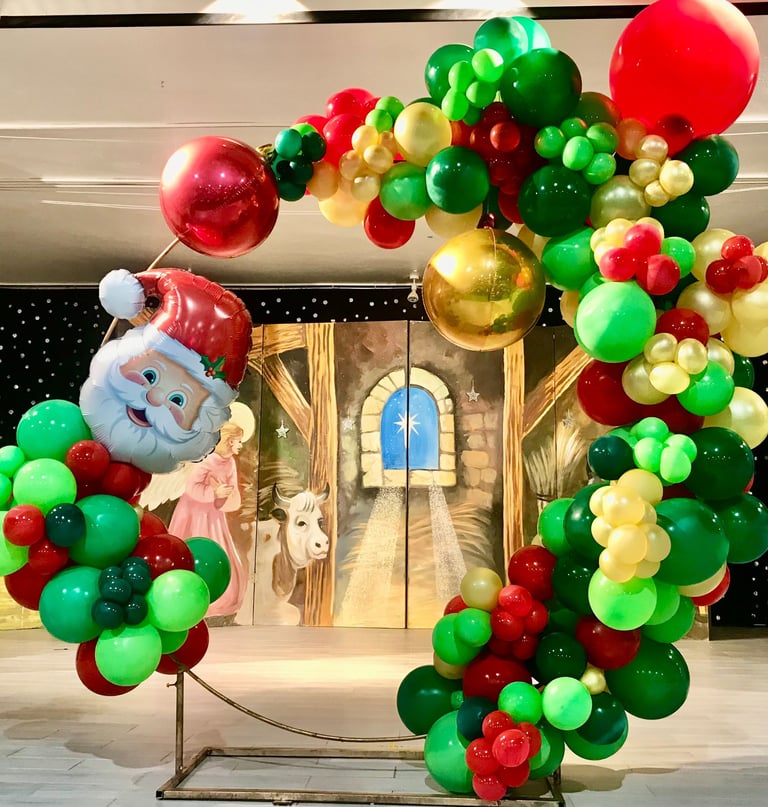decoración aro navideño