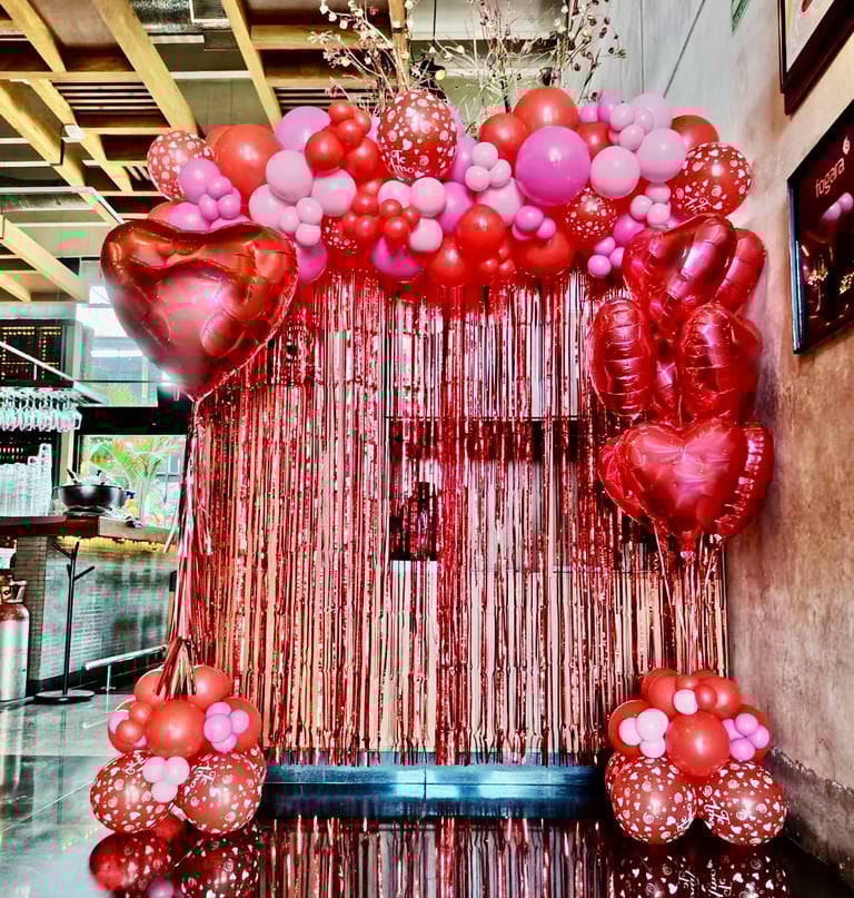 decoracion globos san valentin