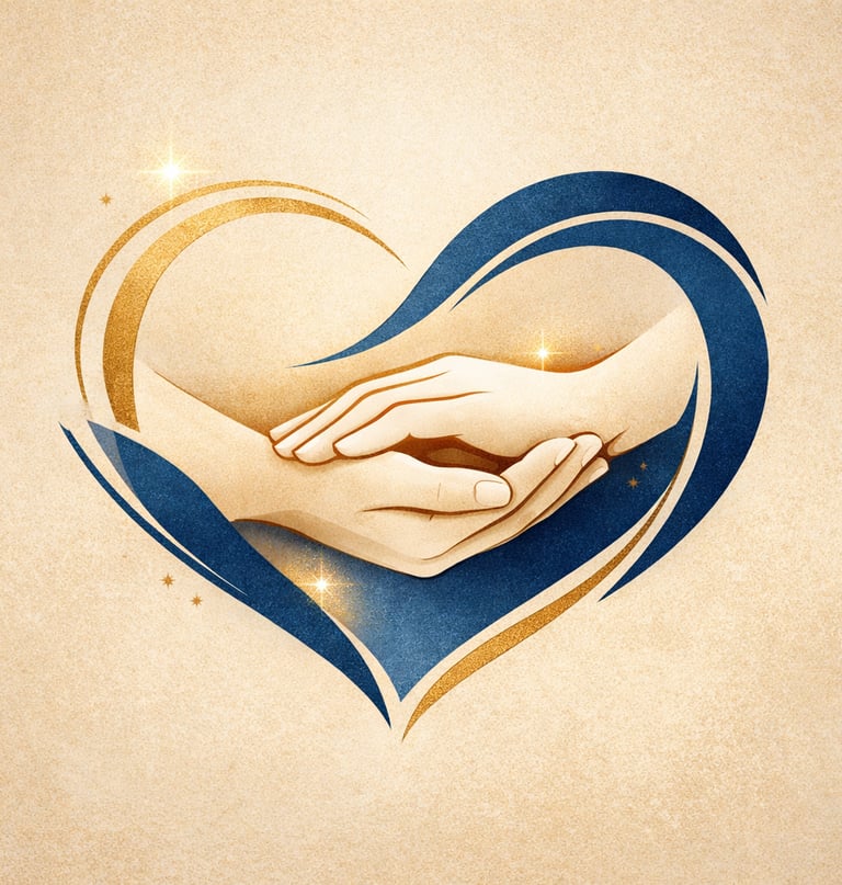 Illustration représentant la bienveillance et la relation d’aide en accompagnement émotionnel