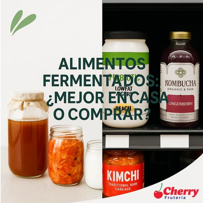 Comparativa alimentos fermentados caseros y comerciales