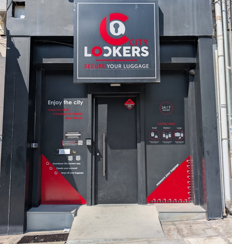 entrance of City locker in Thessaloniki Greece