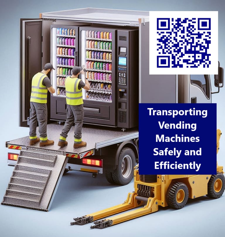 vending-machine-transport.net-2-men-on-back-of-truck-moving-2-vending-machines-Transporting Vending 
