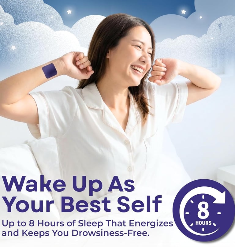 Waking up refreshed after 8 hours of restful sleep.